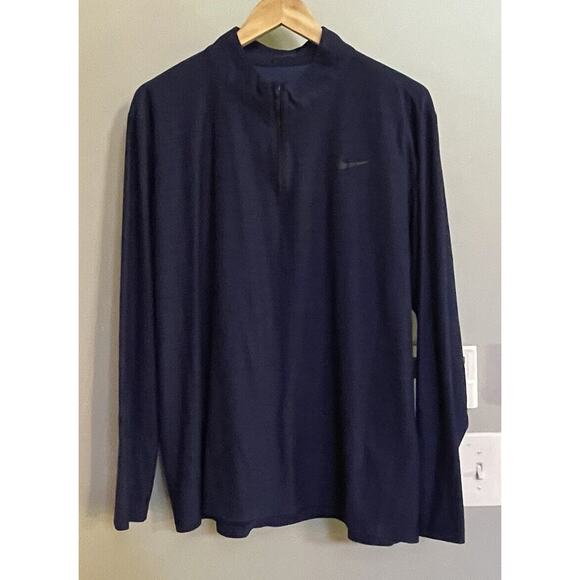 Nike Shirt Dri Fit 1/4 Zip Pullover Mock Neck‎ Performance Running Golf XL - Picture 1 of 7